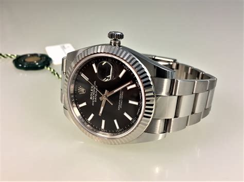 rolex datejust schwarzes zifferblatt|rolex datejust oystersteel.